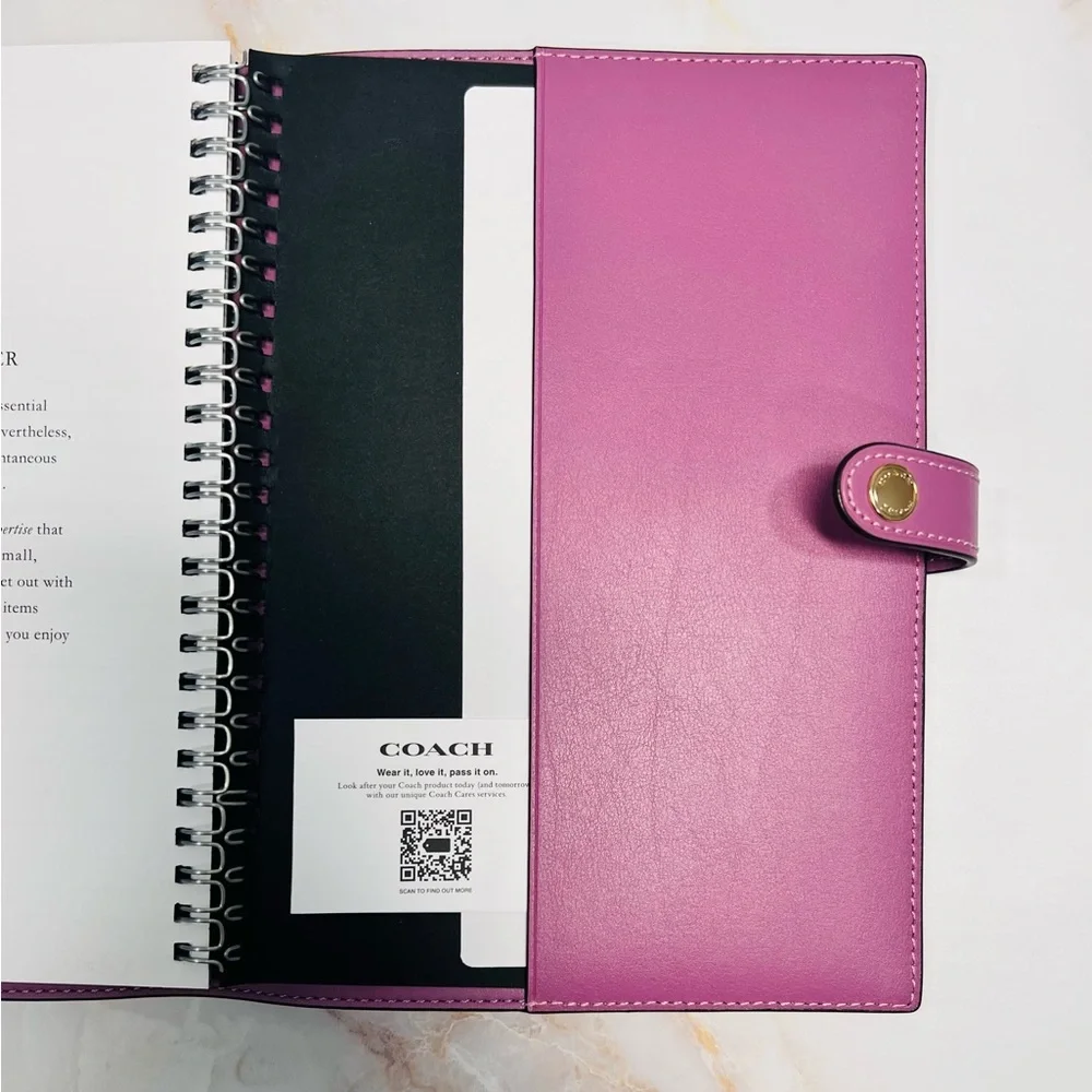 NEW! COACH NOTEBOOK with Floral Print | Lilac Multi - Picture 7 of 7